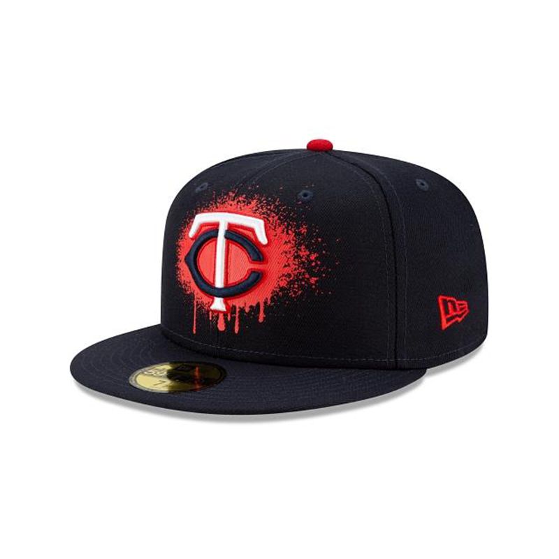 MLB Minnesota Twins Drip Front 59Fifty Fitted (XHY3390) - Blue New Era Caps